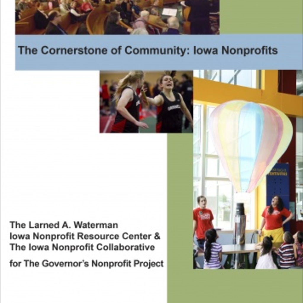 The Cornerstone of Community: Iowa Nonprofits cover