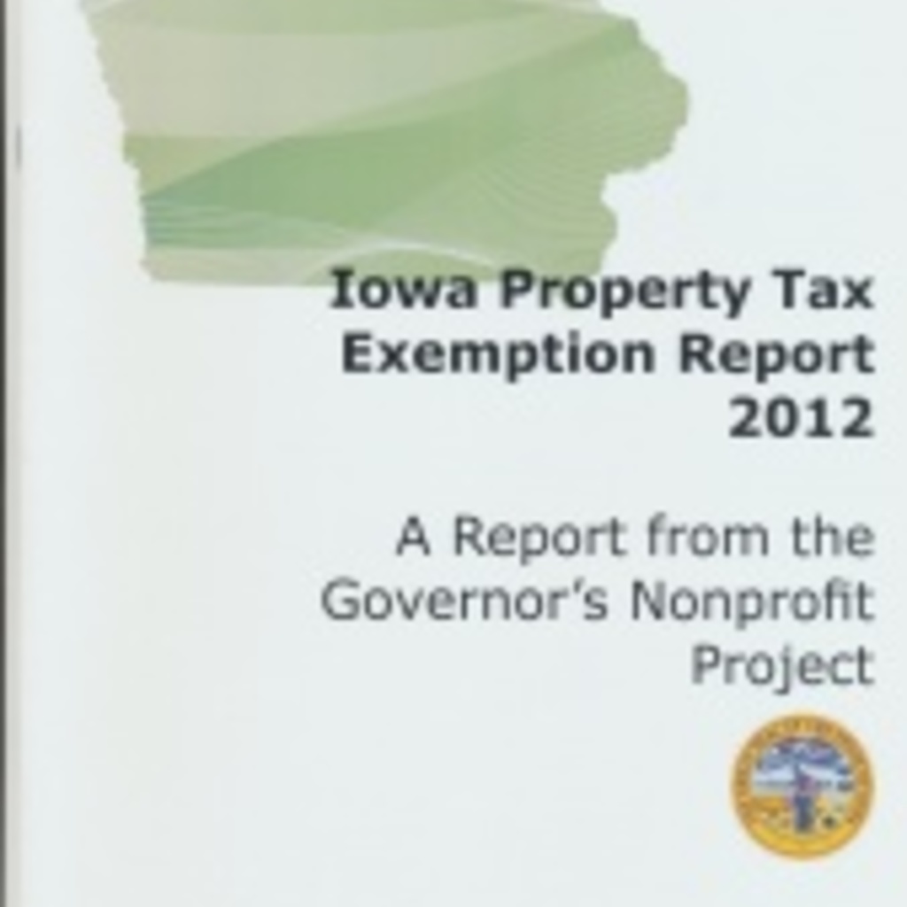 Iowa Property Tax Exemption Report 2012